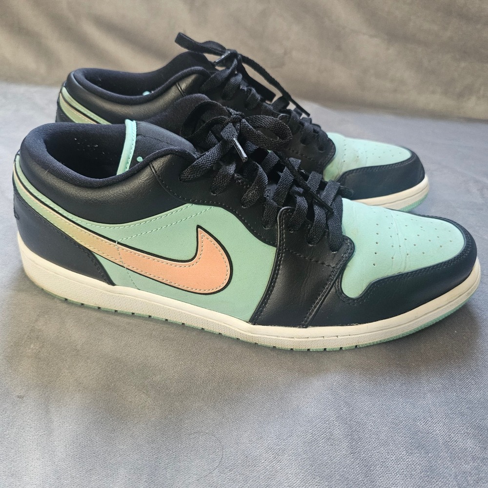 Air Jordan 1 Low SE Tropical Twist Mens 13 Black Turquoise - Picture 3 of 10